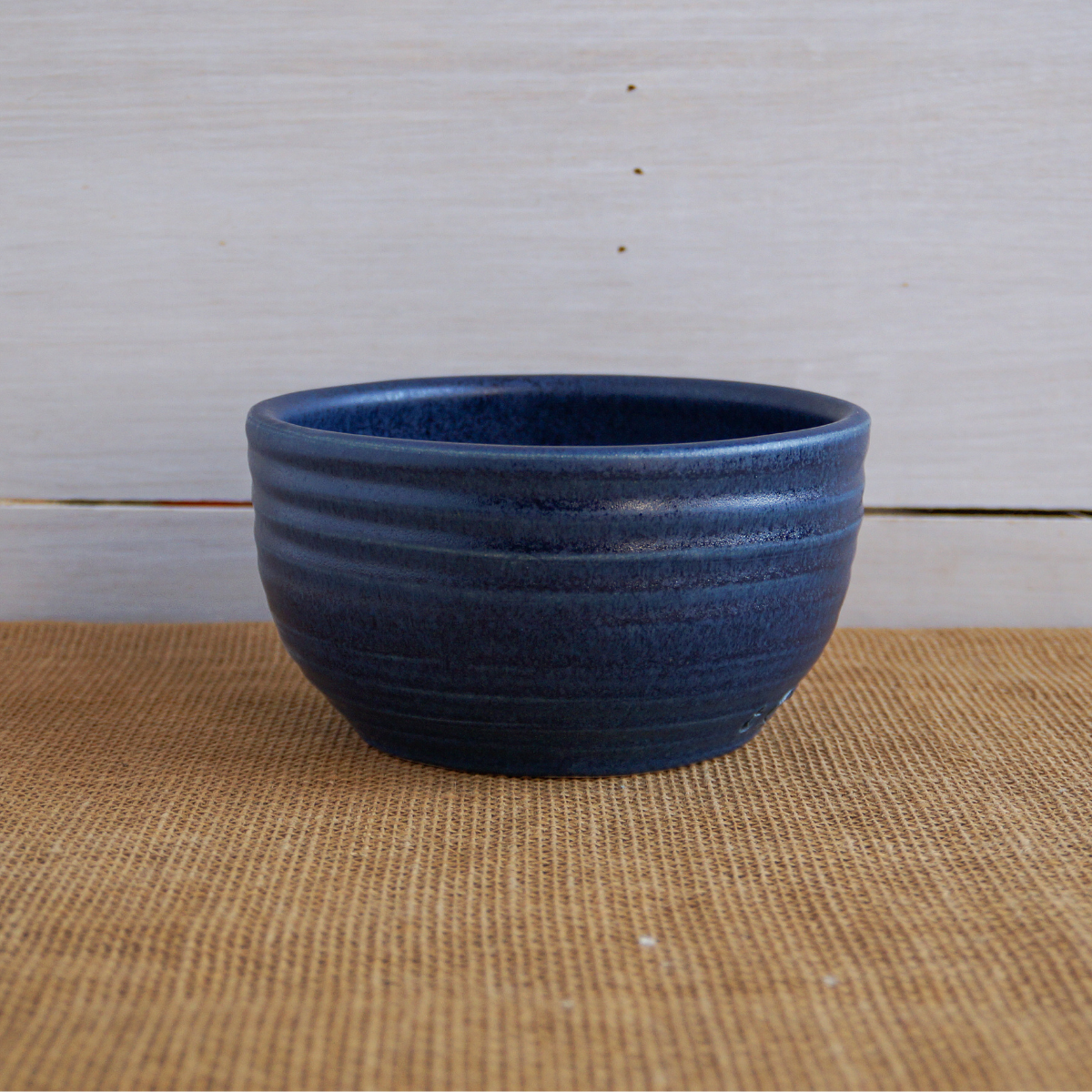 Ridges Dessert/Dip Bowl - Denim