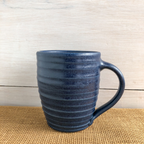 Rowe Pottery Hand thrown stoneware mug In our denim ridges