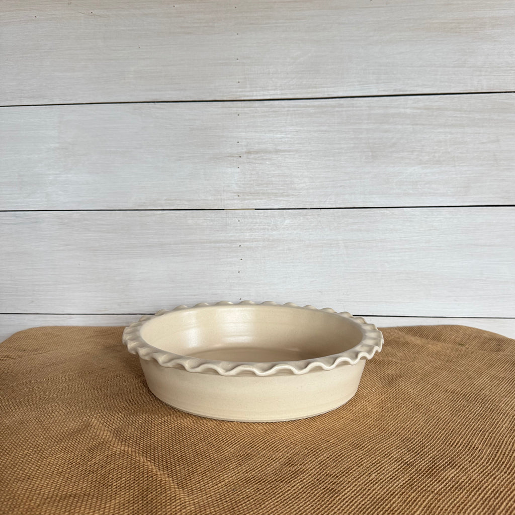 Deep Dish Pie Plate- Drift White Second