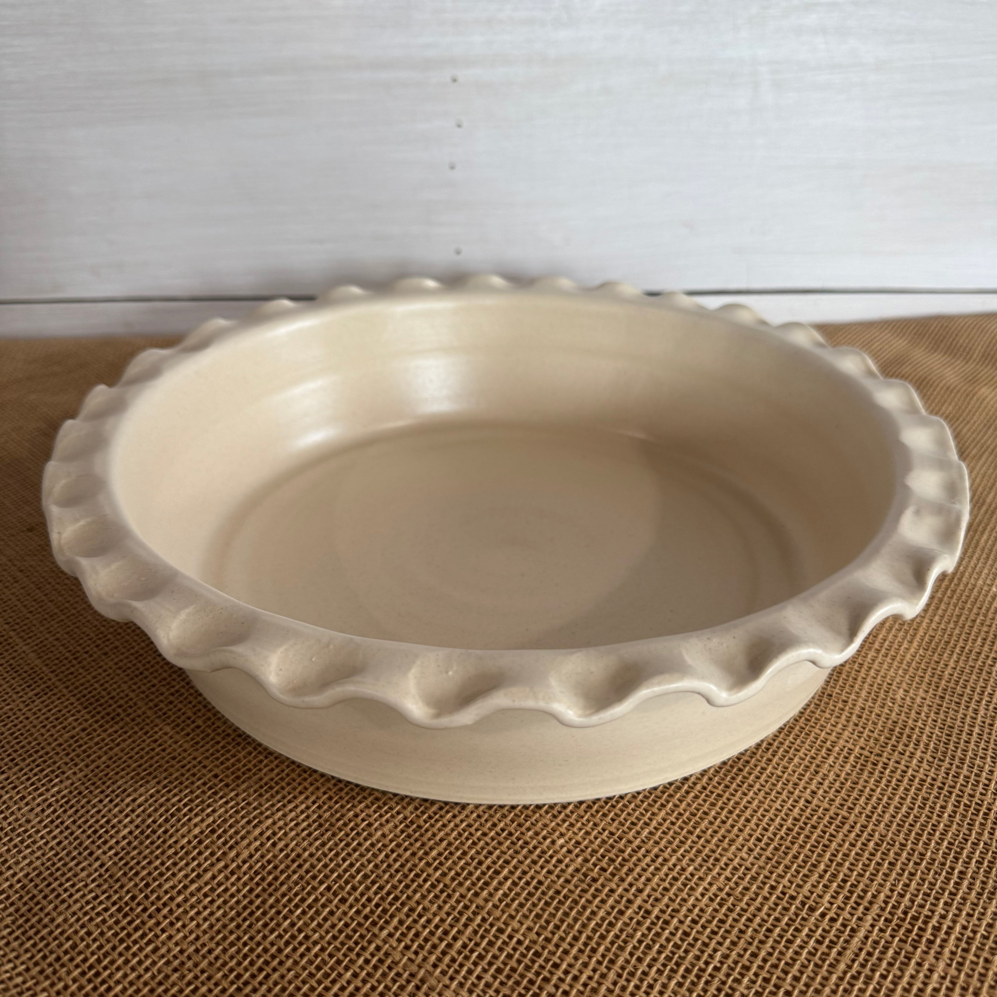 Deep Dish Pie Plate- Drift White Second