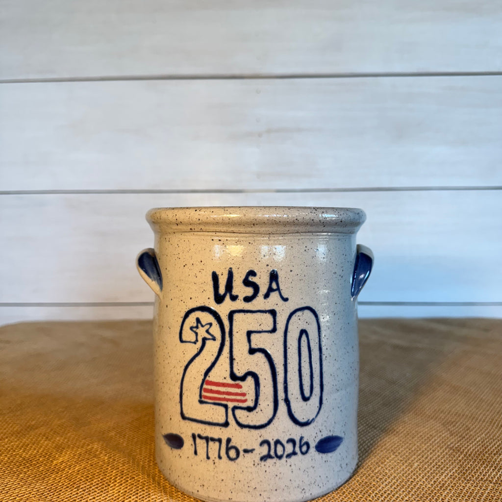 1/2 Gallon Crock - 250th Anniversary Flag Pattern