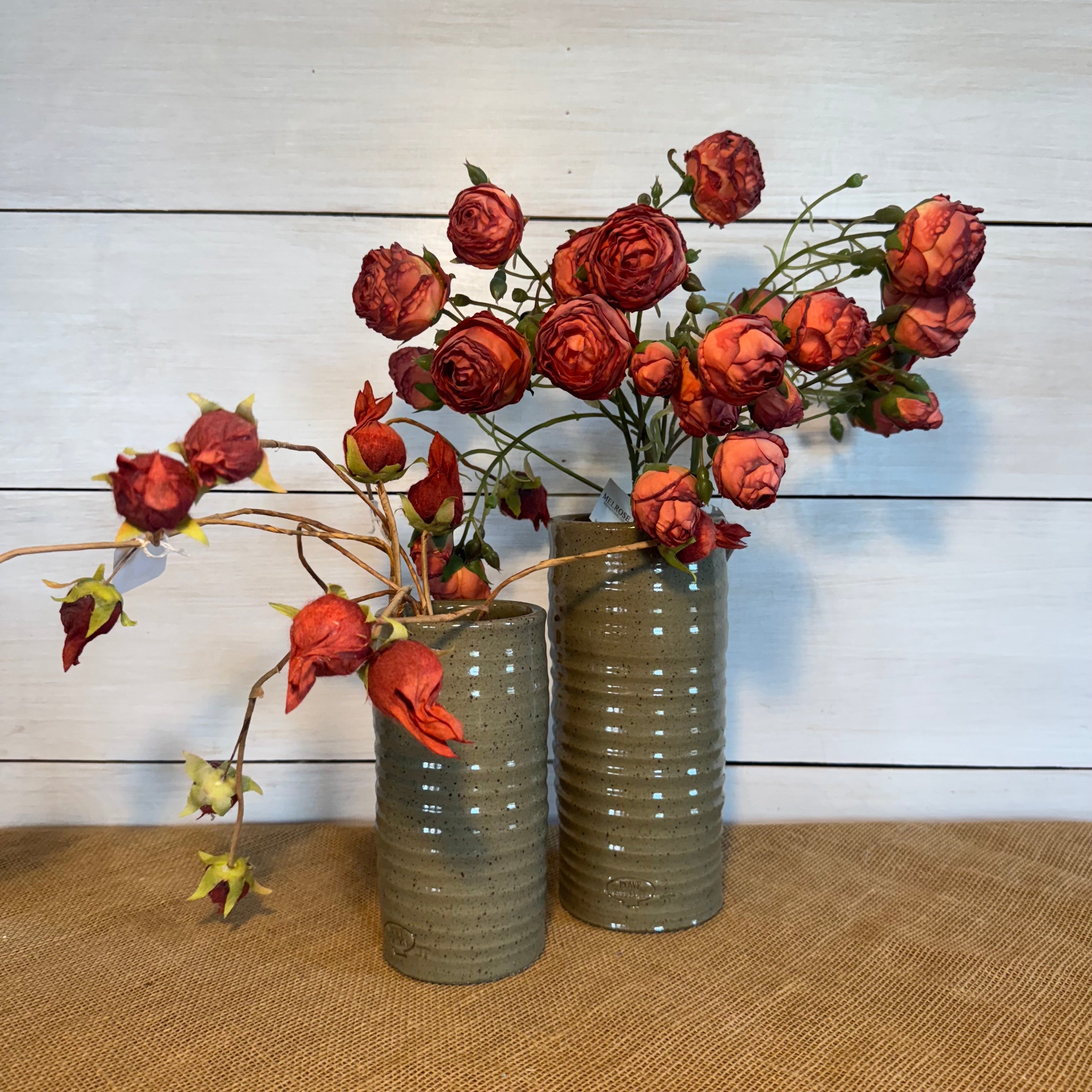Ridges 9" Vase - Mocha