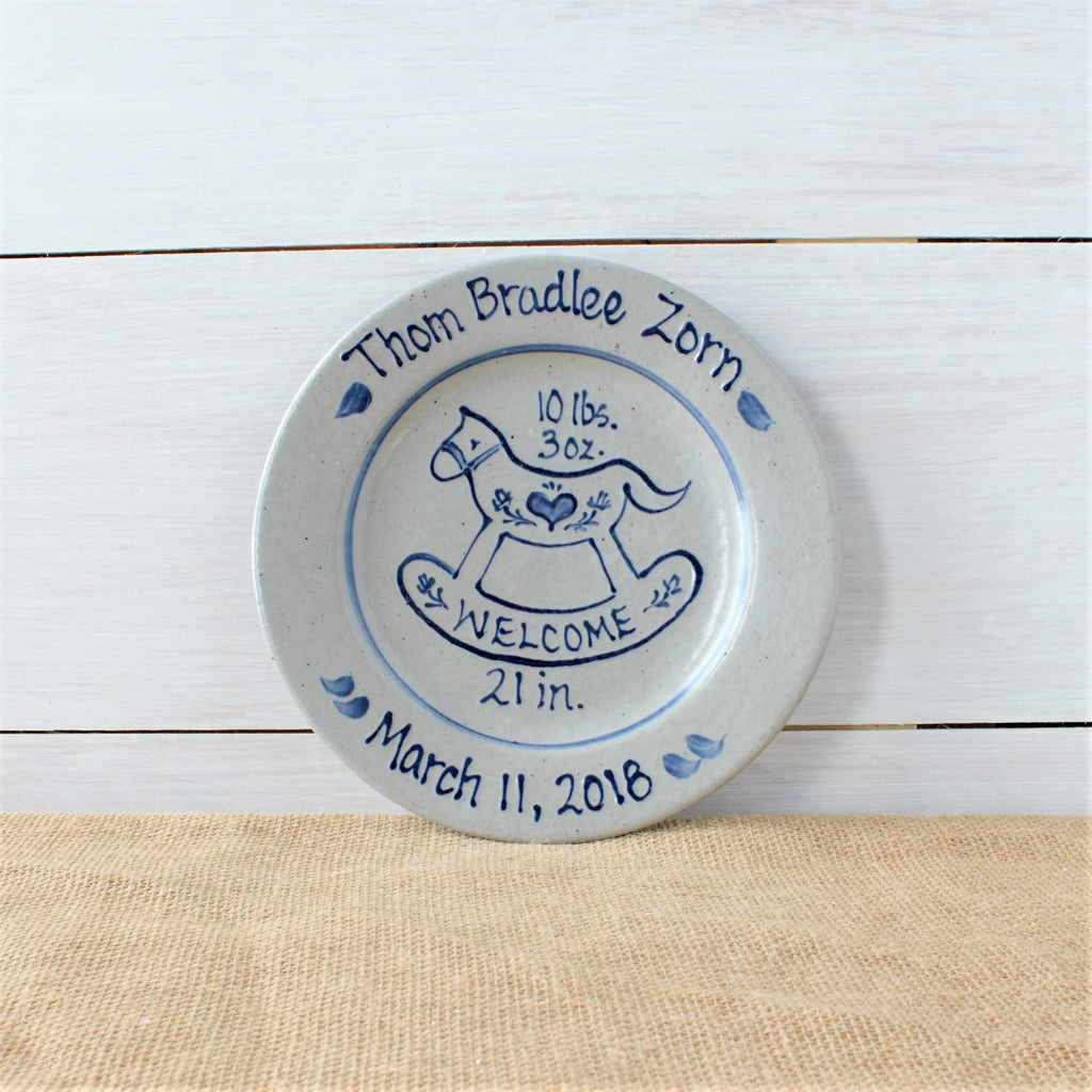 11" Birth Plate- Personalized (Choose A Pattern)