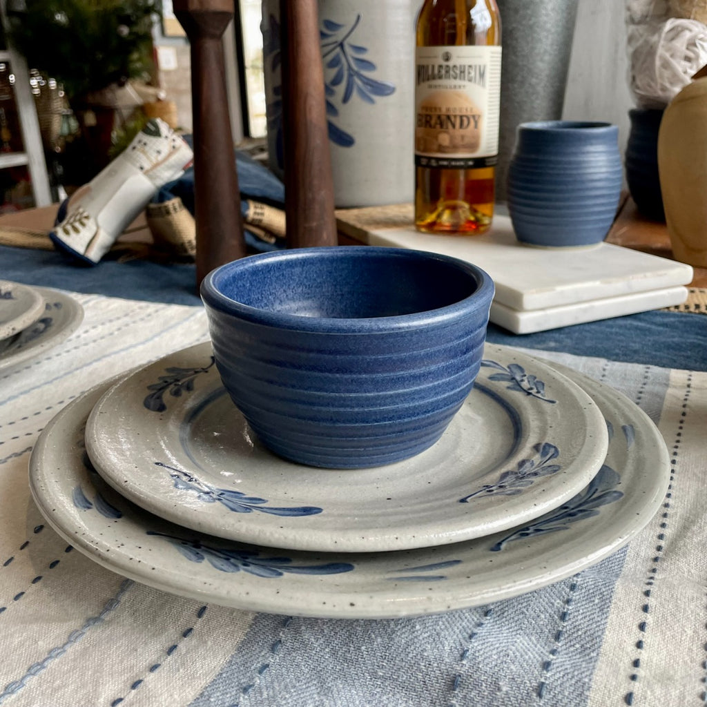 Ridges Dessert/Dip Bowl - Denim