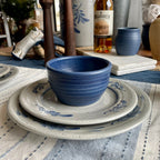 Ridges Dessert/Dip Bowl - Denim