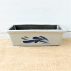 Rowe Pottery handmade stoneware bread baker in a classic cambridge pattern