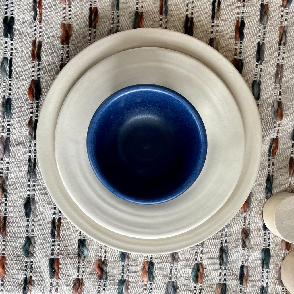 Ridges Dessert/Dip Bowl - Denim