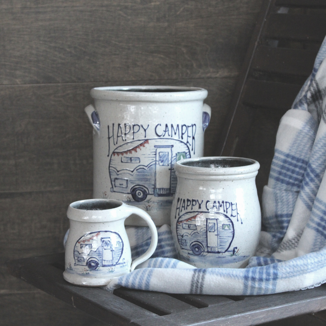 Candle Crock- Happy Camper