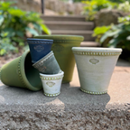 Beaded Long Tom Garden Pot #4 (4 Colors)