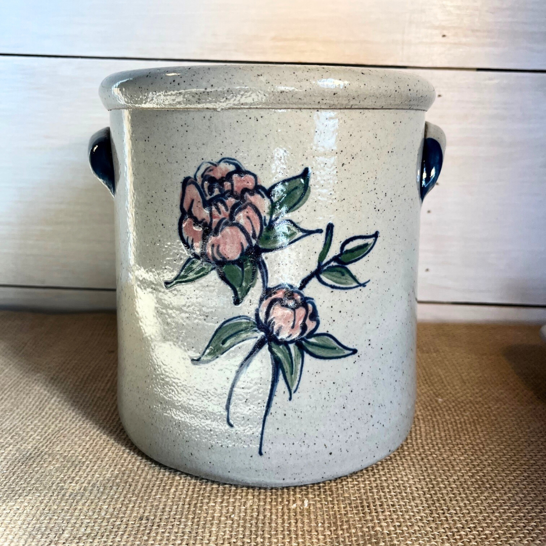 1 Gallon Crock- Peony