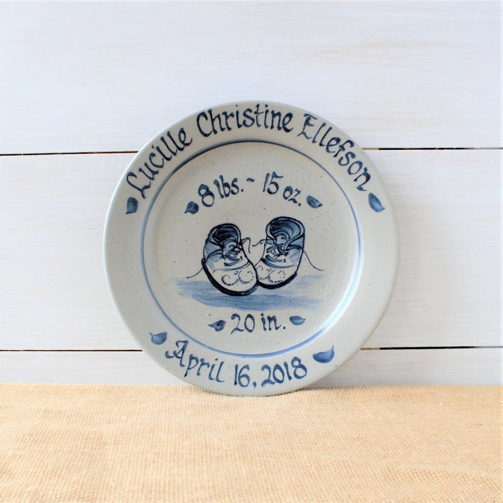 11" Birth Plate- Personalized (Choose A Pattern)