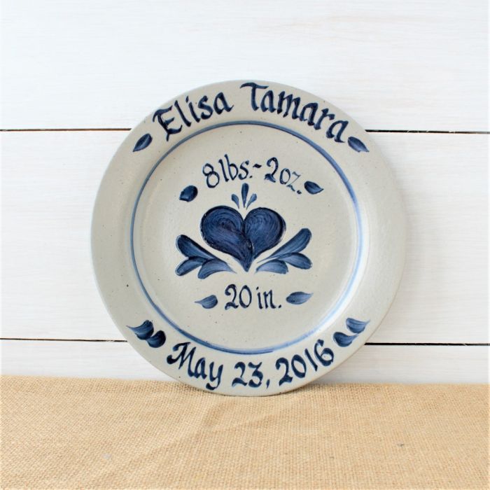 11" Plate- Personalized (Choose Your Pattern)