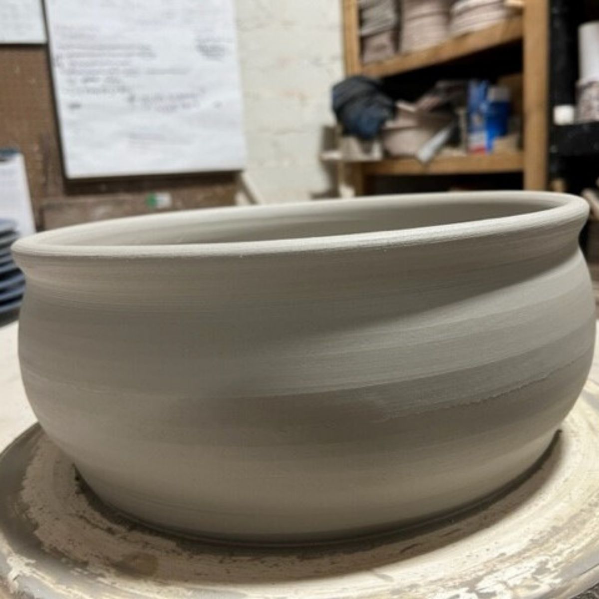 Ridges Serving Bowl- Drift White