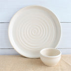 Farmhouse Ridges Chip & Dip Set- Drift White