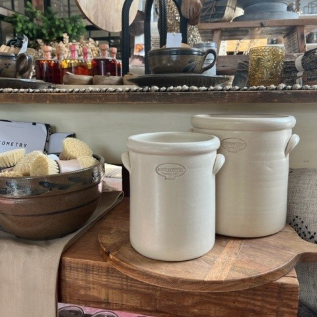 1 Gallon Crock- Drift White