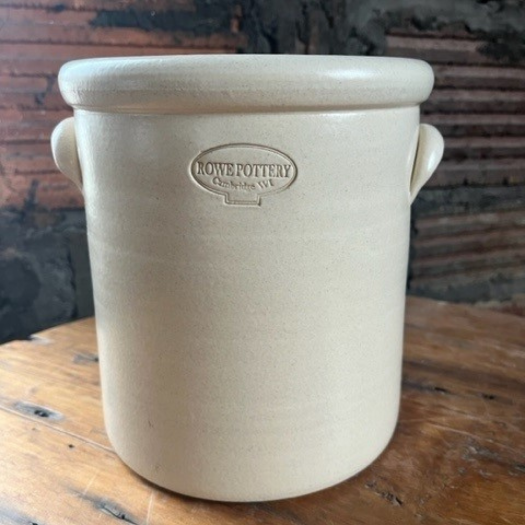 1 Gallon Crock- Drift White