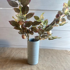 Handcrafted Pottery Vase- Ridges 7" Classic Gray