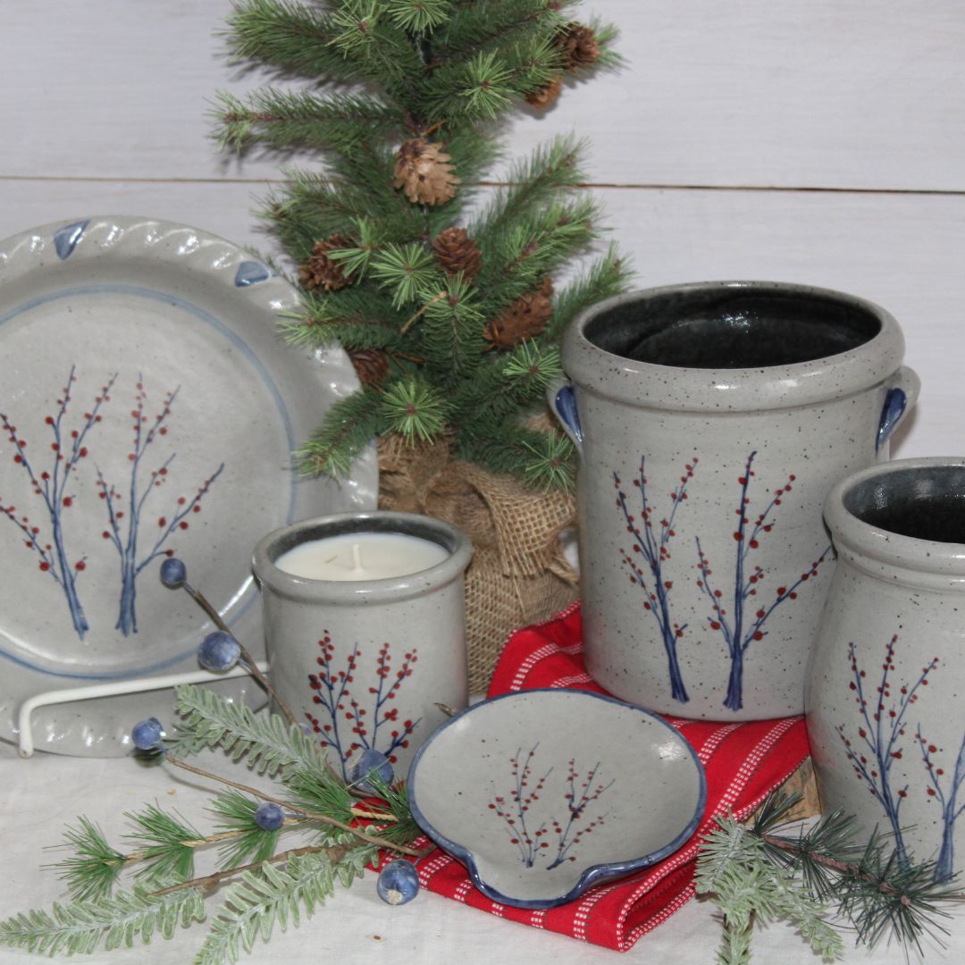Utensil Jar- Winterberry