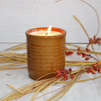 Rowe Pottery hand thrown farmhouse ridges cider candle crock